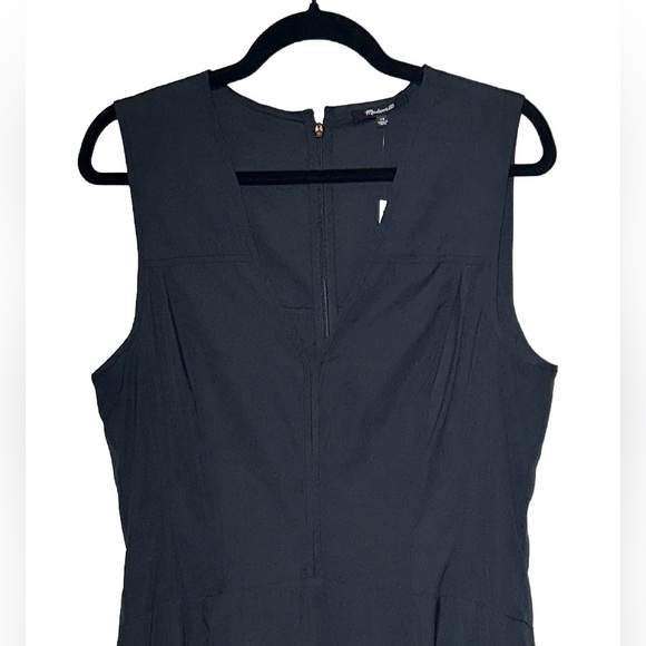 NWT Madewell Black V-Neck Circle Midi Dress with Pockets, Sizes XS (0) & L (10) - Picture 8 of 16